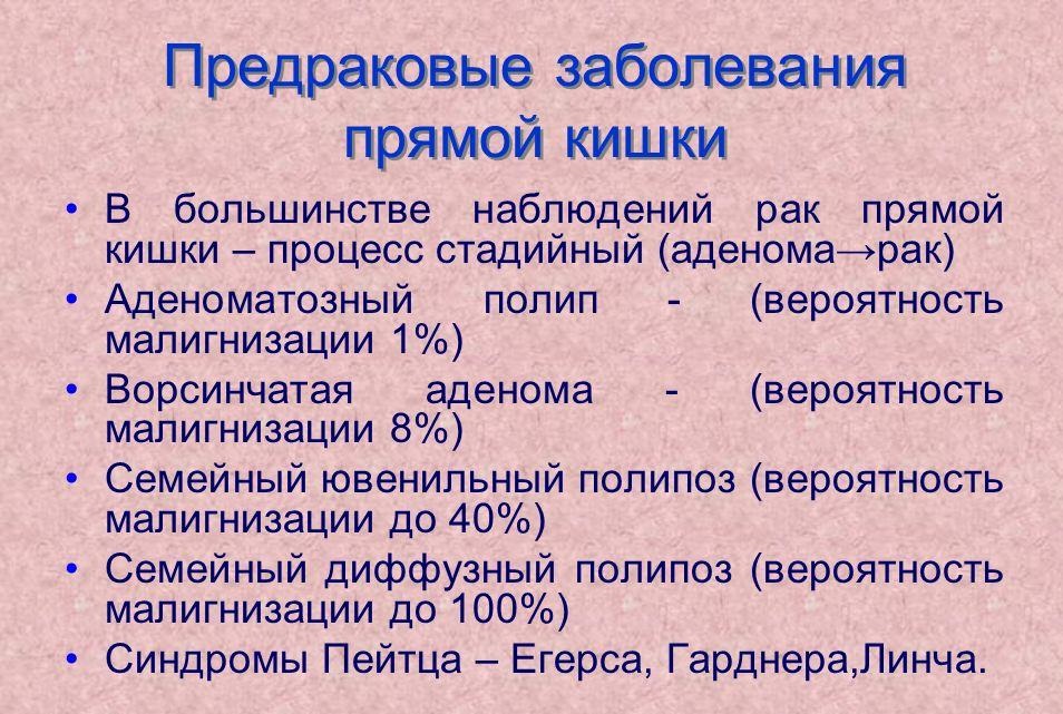 Ворсинчатая аденома прямой кишки
