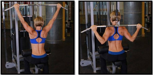 тяга за голову верхнего блока