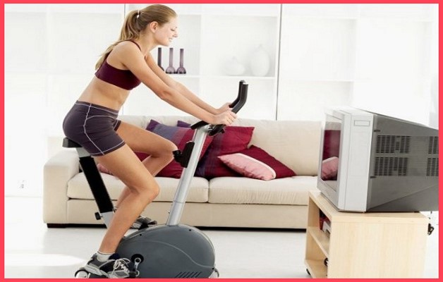 занятие на велотренажёре